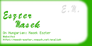 eszter masek business card